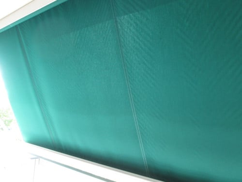Buiten zonnescherm voor balkon 4 meter breed  ALS NIEUW