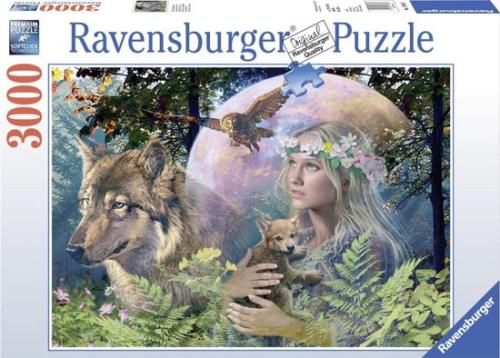 Puzzel Wolven in de maneschijn (3000st)
