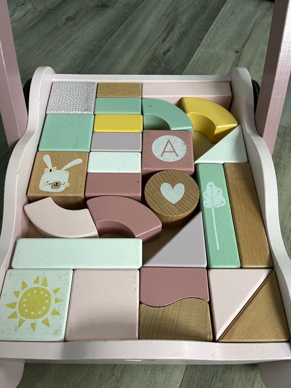 Houten blokkenkar - Little Dutch