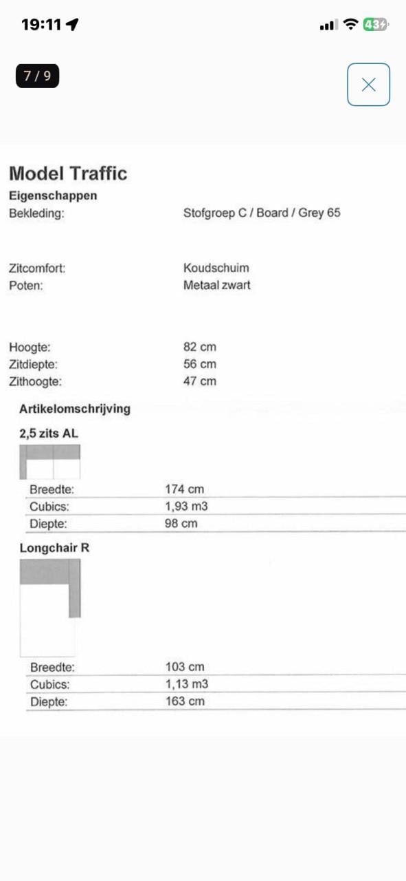 Montel bank inclusief poef en fauteuil