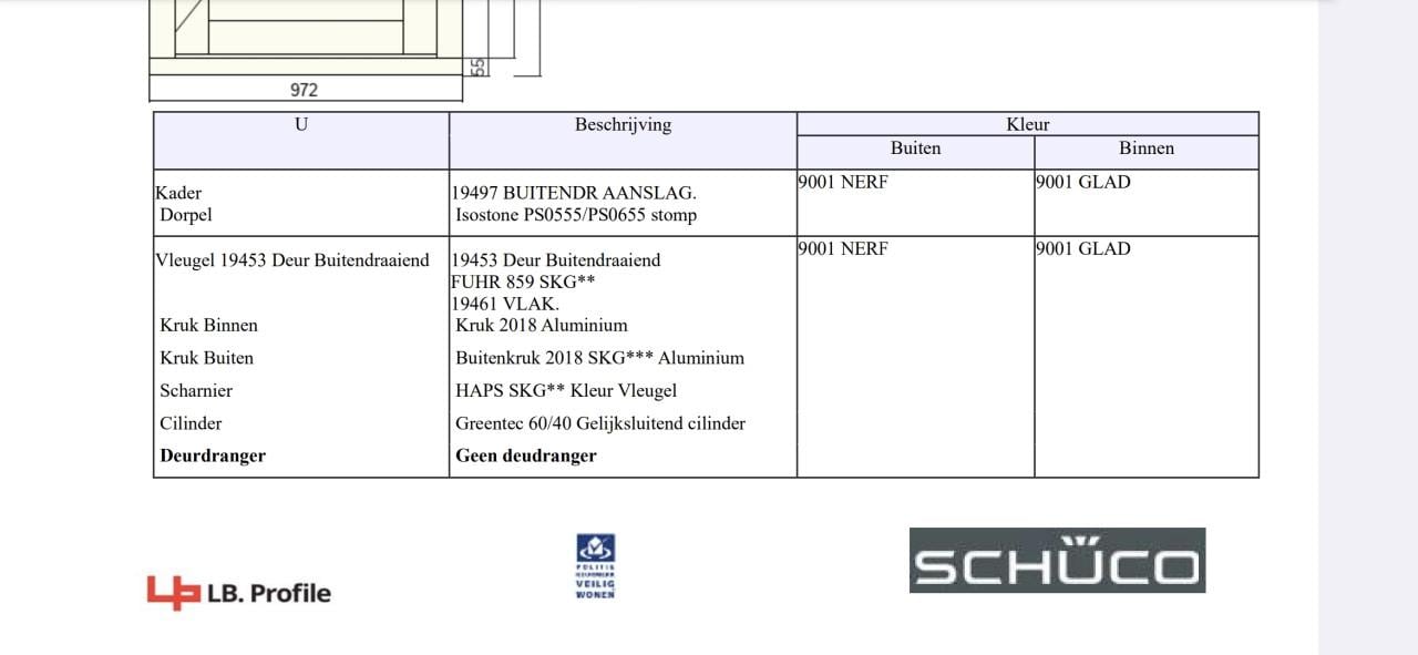 Buitendeur SKG*** Buitendraaiend 9001