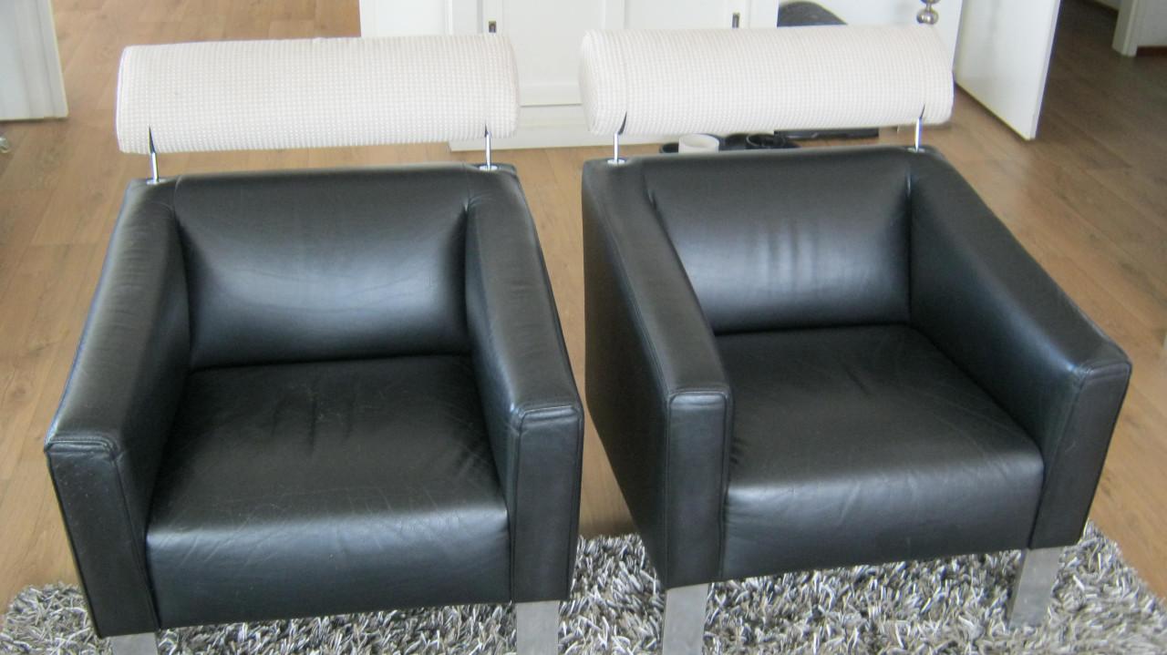 TE KOOP 2X LEOLUX LEREN FAUTEUILS VOOR 50 EURO