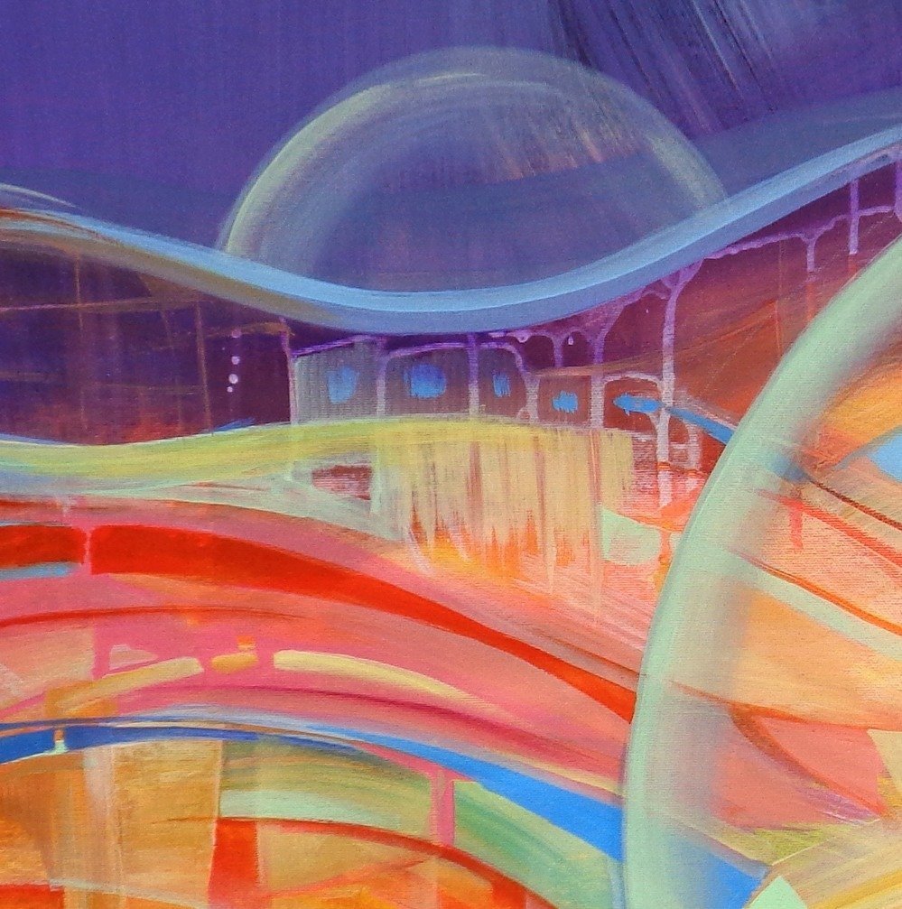 " Day & Night"  prachtig Acrylschilderij van Galya Bukova (Bulgarije)