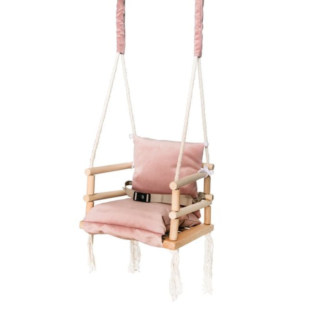 Houten 3 in 1 schommel roze