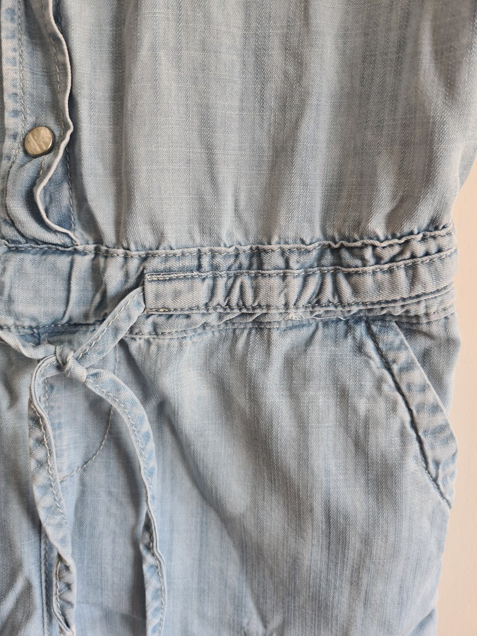 LTB lichtblauwe spijkerstof jumpsuit Maat 116