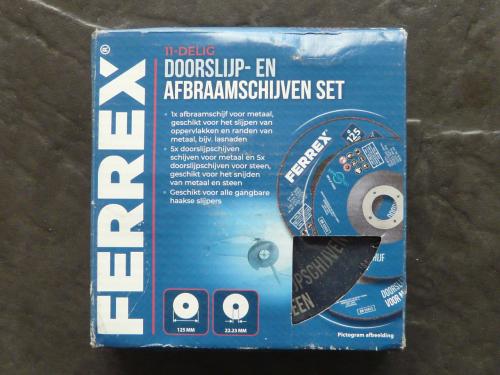 Set Ferrex doorslijp- en afbraamschijven 125 mm