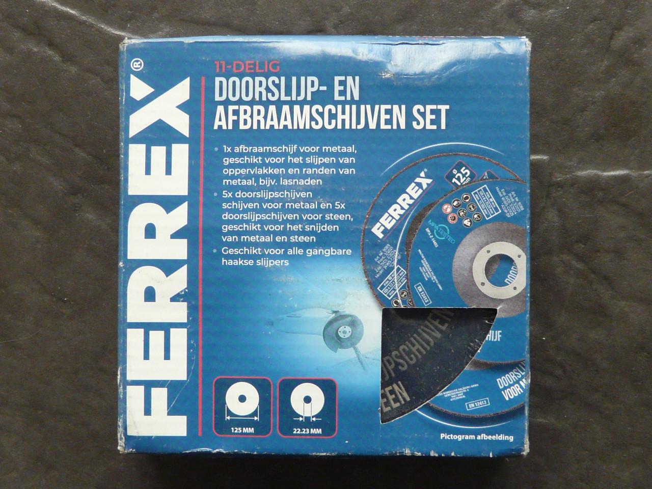 Set Ferrex doorslijp- en afbraamschijven 125 mm