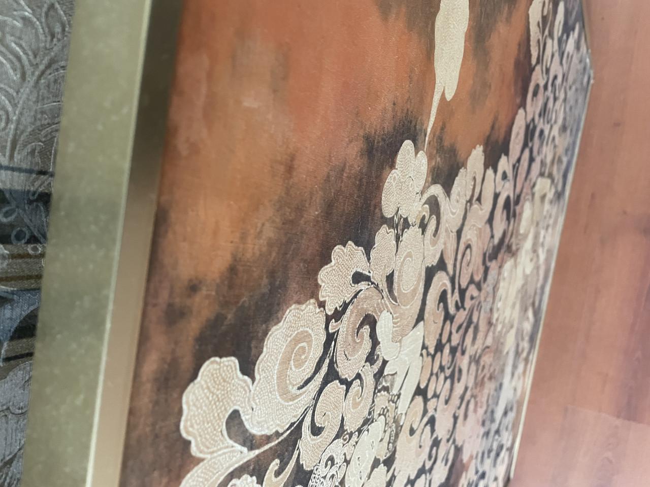 77x92cm Batik schilderij in lijst Ramayana Indonesië Java