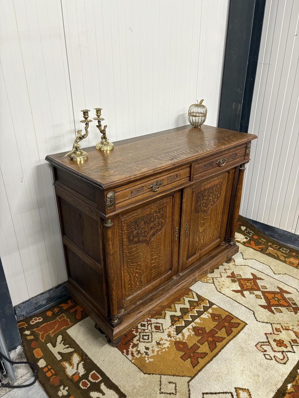 Prachtige antieke eikenhouten kast