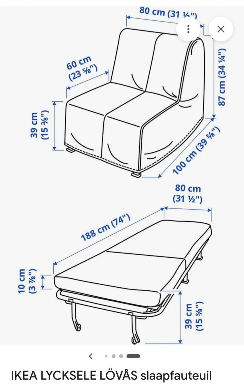 IKEA LYCKSELE LÖVÅS slaapfauteuil
