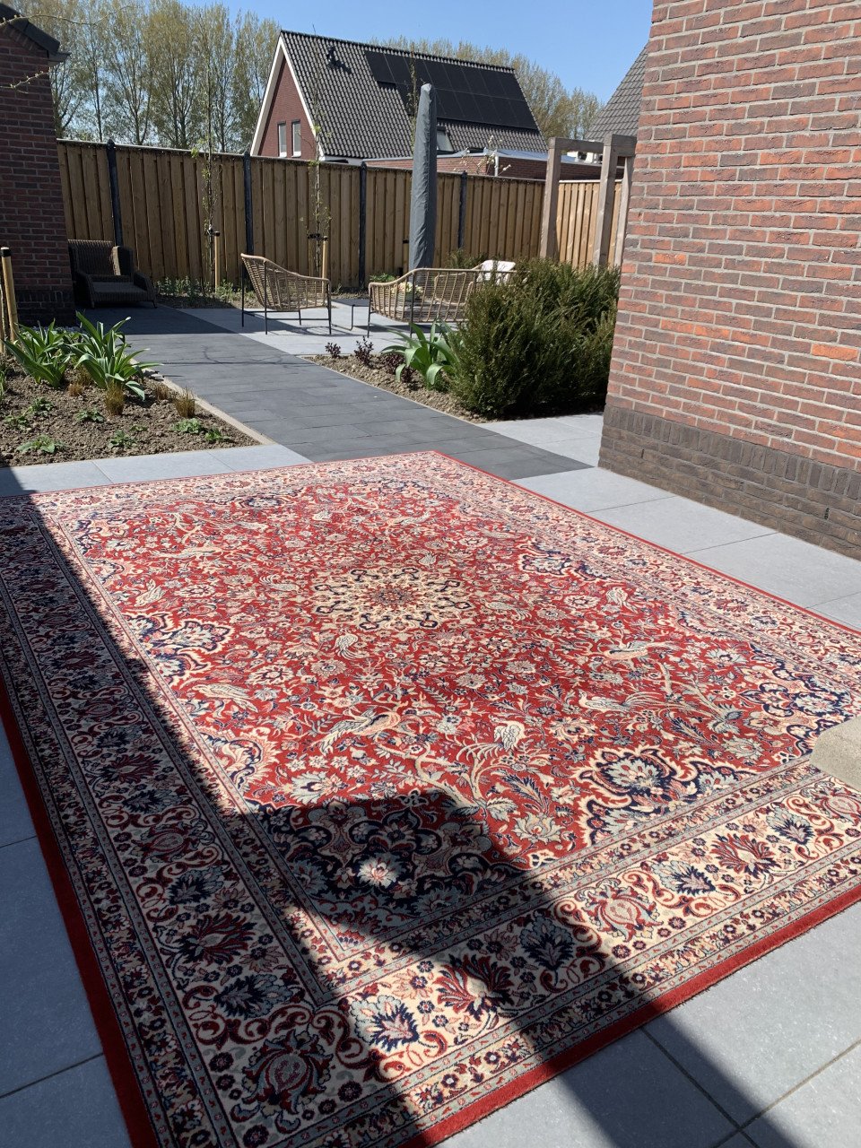 ✨Prachtig Sfeervol Vintage Vloerkleed Louis de Poortere✨Rood-Blauw✨