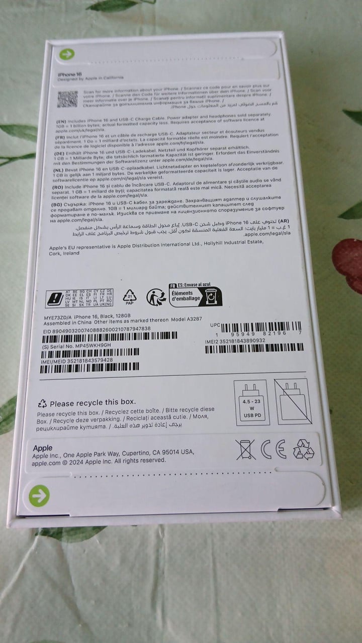 IPhone 16 nieuw gesloten in doos
