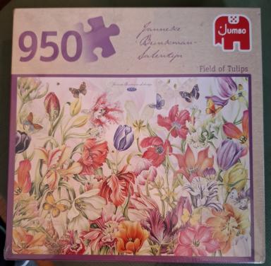Jumbo legpuzzel Field of Tulips, Janneke Brinkman, 950 st., 65 x 49cm