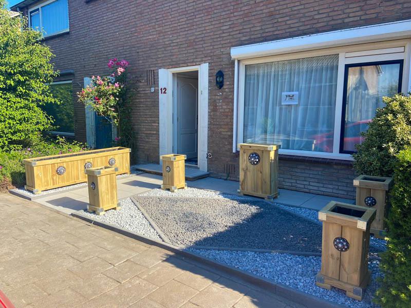 Zeeuwse knop bloembakken projecten ter inspiraties L200 x B48 x H55