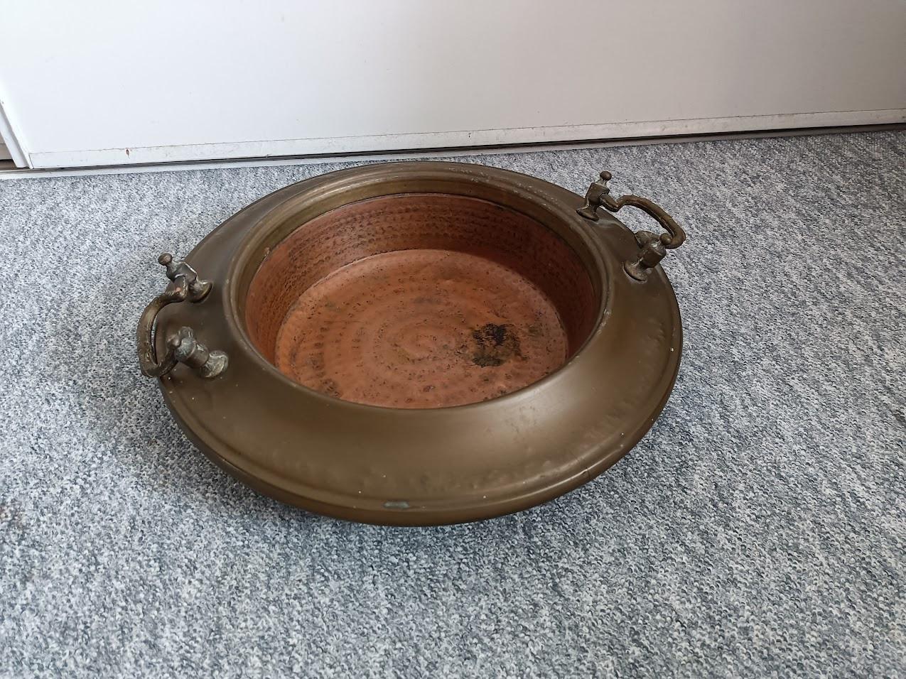 Koperen schaal zeer decoratief