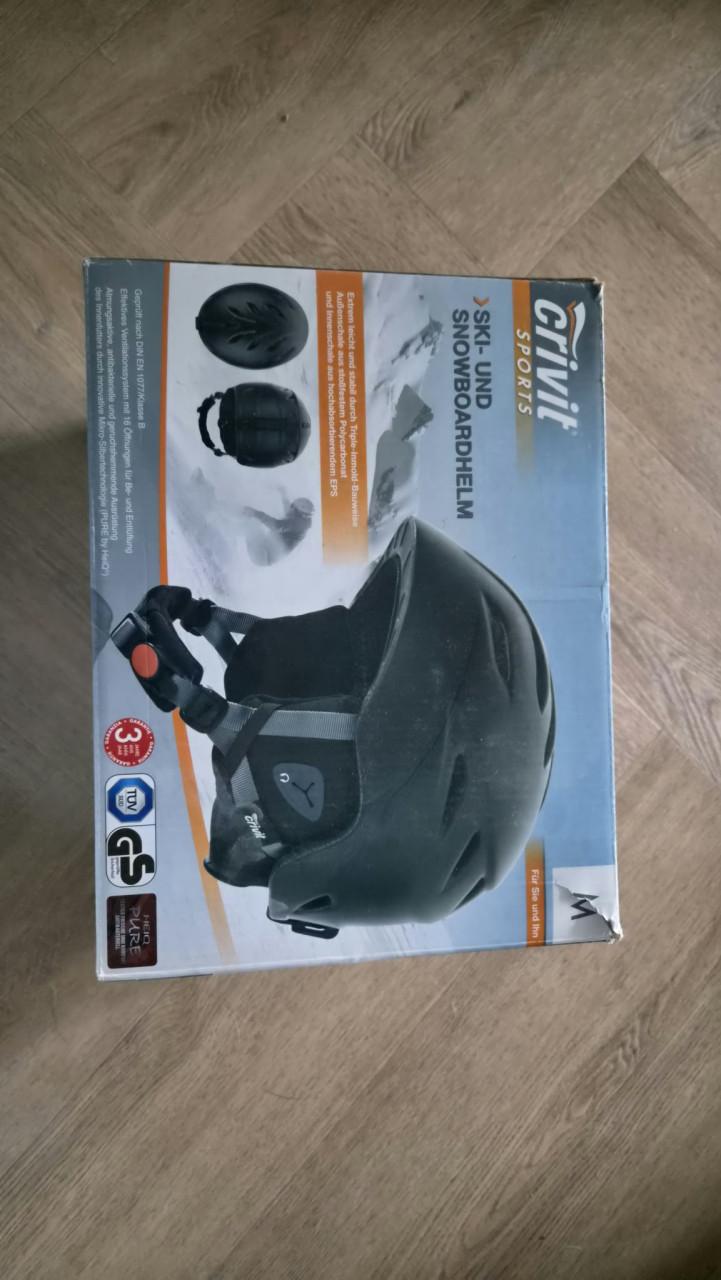 Crivit Ski- en Snowboardhelm met Skibril - Maat M