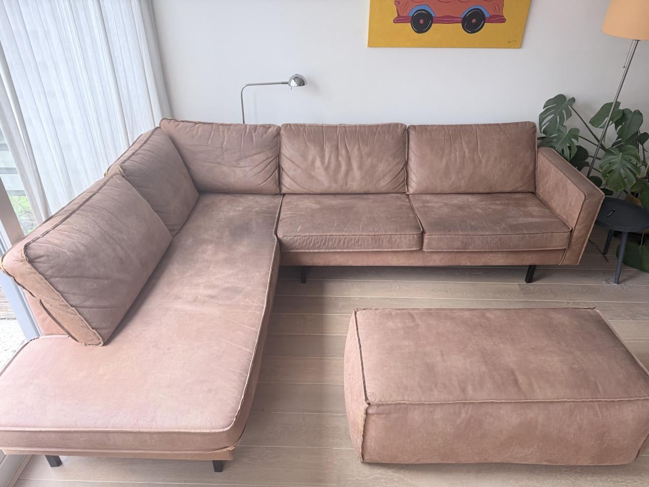 Hippe hoekbank+ hokker