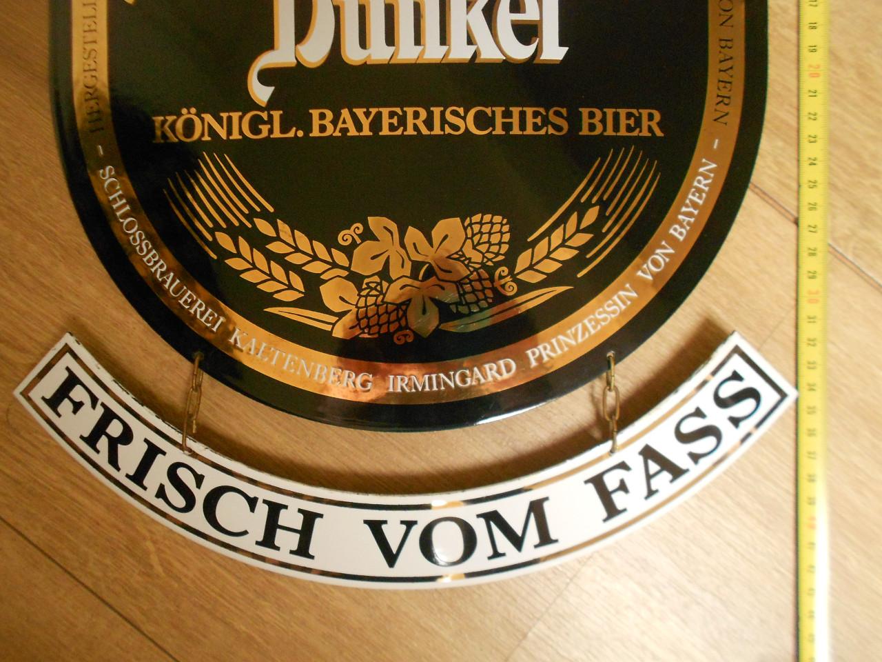 Vintage emaille reclamebord konig ludwig dunkel bier