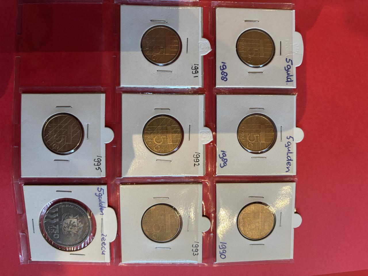 Map Nederlandse munten Beatrix van 1980 tot 2001