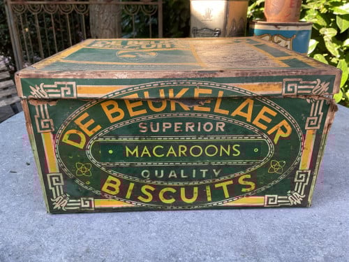 Antiek blik De Beukelaer Macaroons