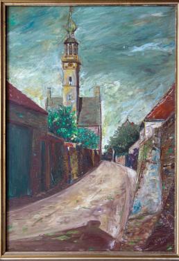 Stadhuis Veere Schilderij in olieverf 1951