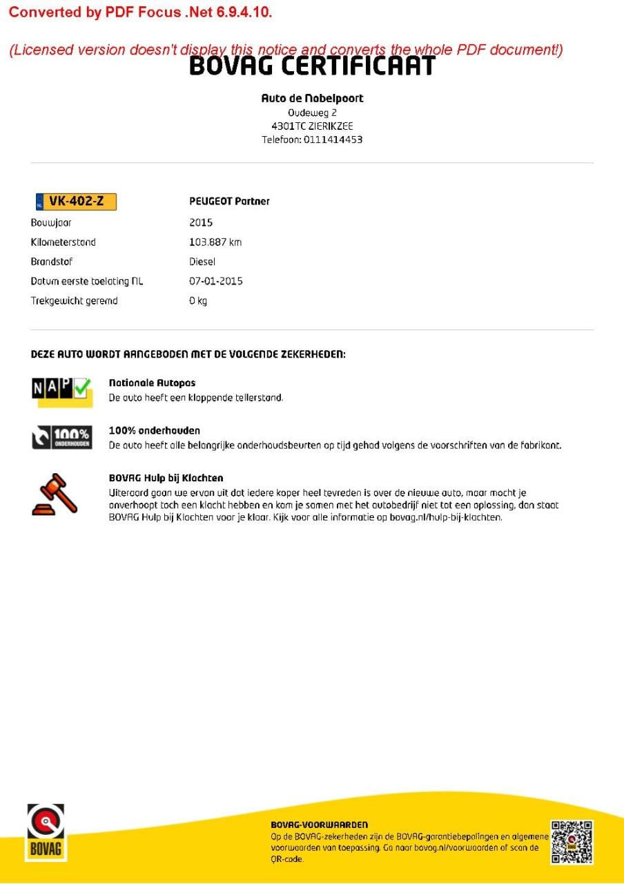 Peugeot Partner navteq gb 120 l1 1.6 e-hdi 16v 90pk 2-zits navigatie | acht