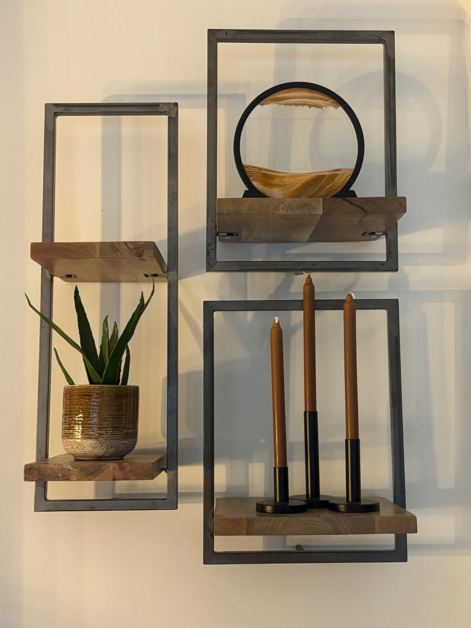 Industriële/landelijke wandplankjes