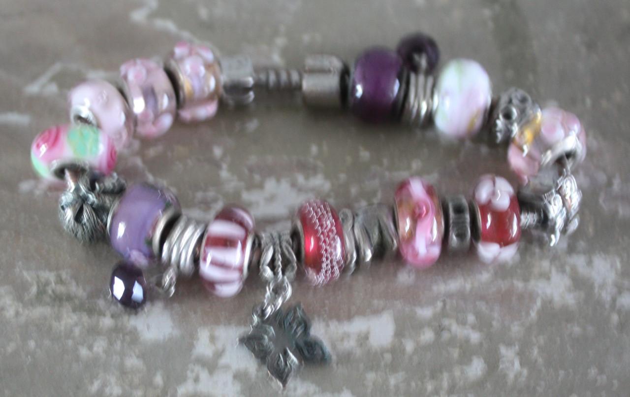 Armband kleurrijk met glazen kralen