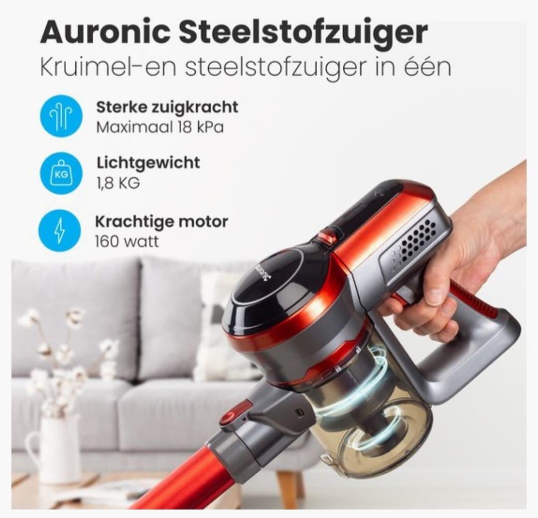 Auronic steelstofzuiger zonder zak