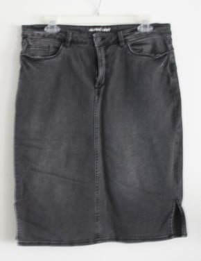 Grijze spijkerrok met wash effect maat m