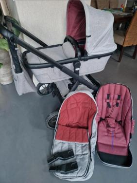 Dubatti E5 C-Line Limited Edition – Cherry/Grijs kinderwagen