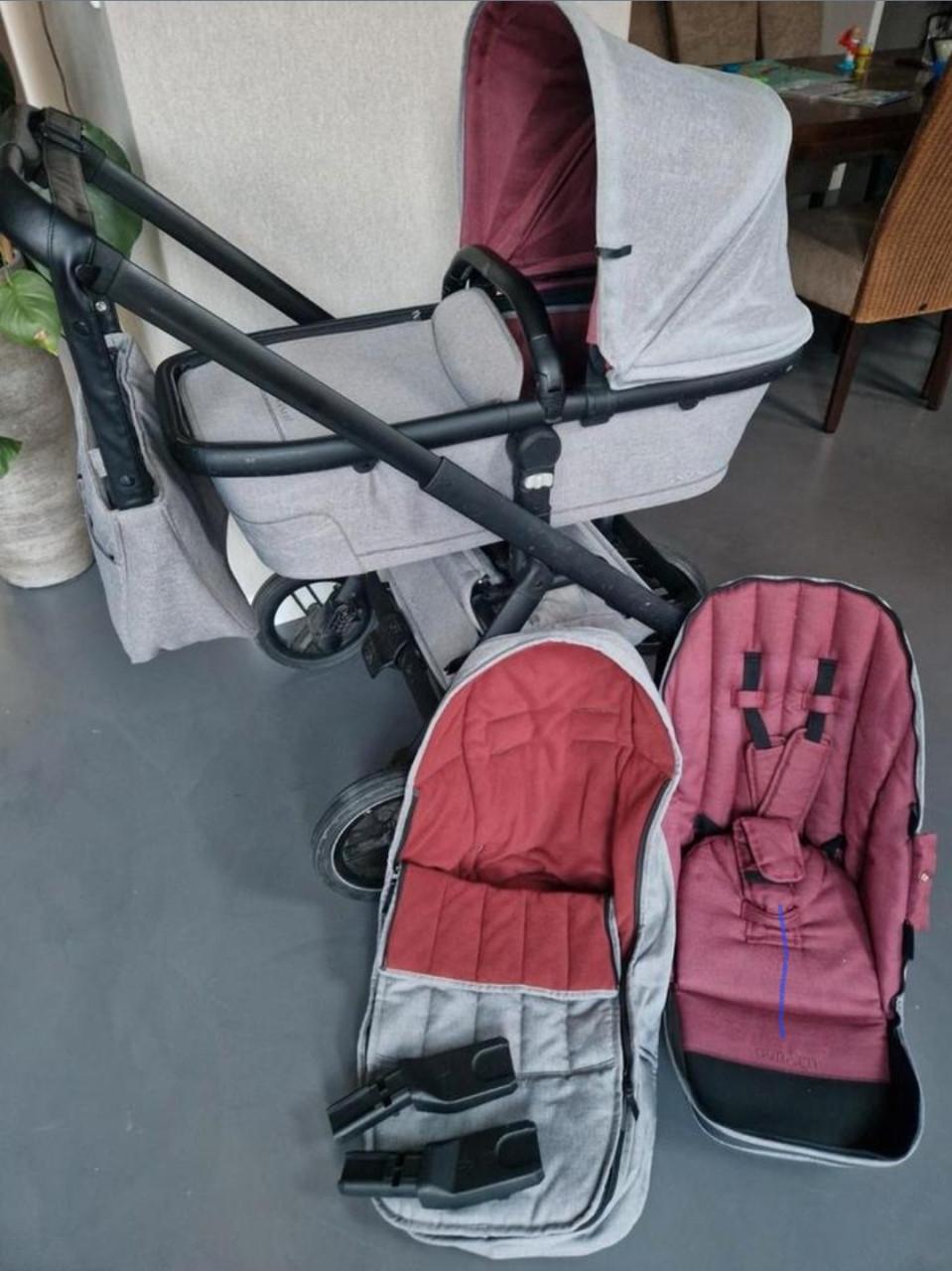 Dubatti E5 C-Line Limited Edition – Cherry/Grijs kinderwagen