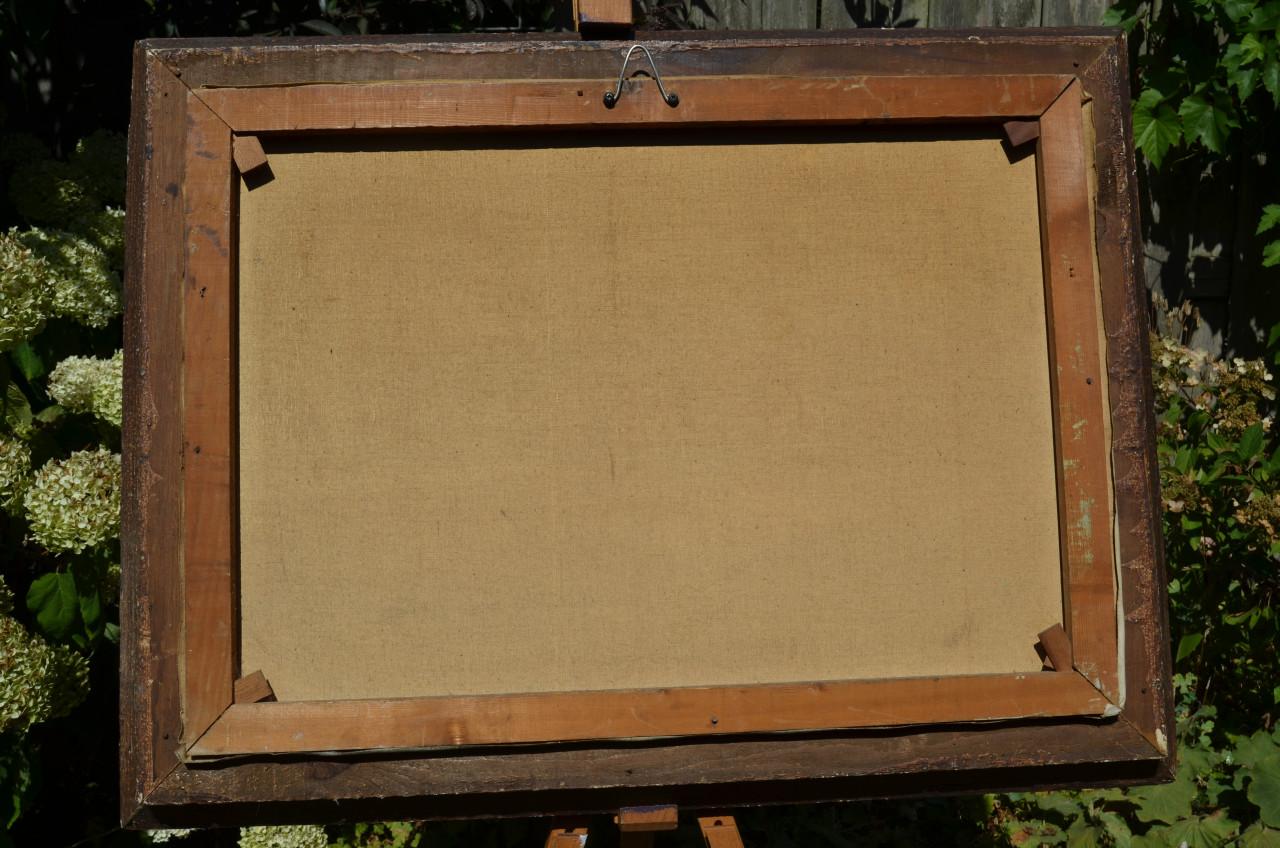 Nog een bootje in rivierlandschap, gesigneerd