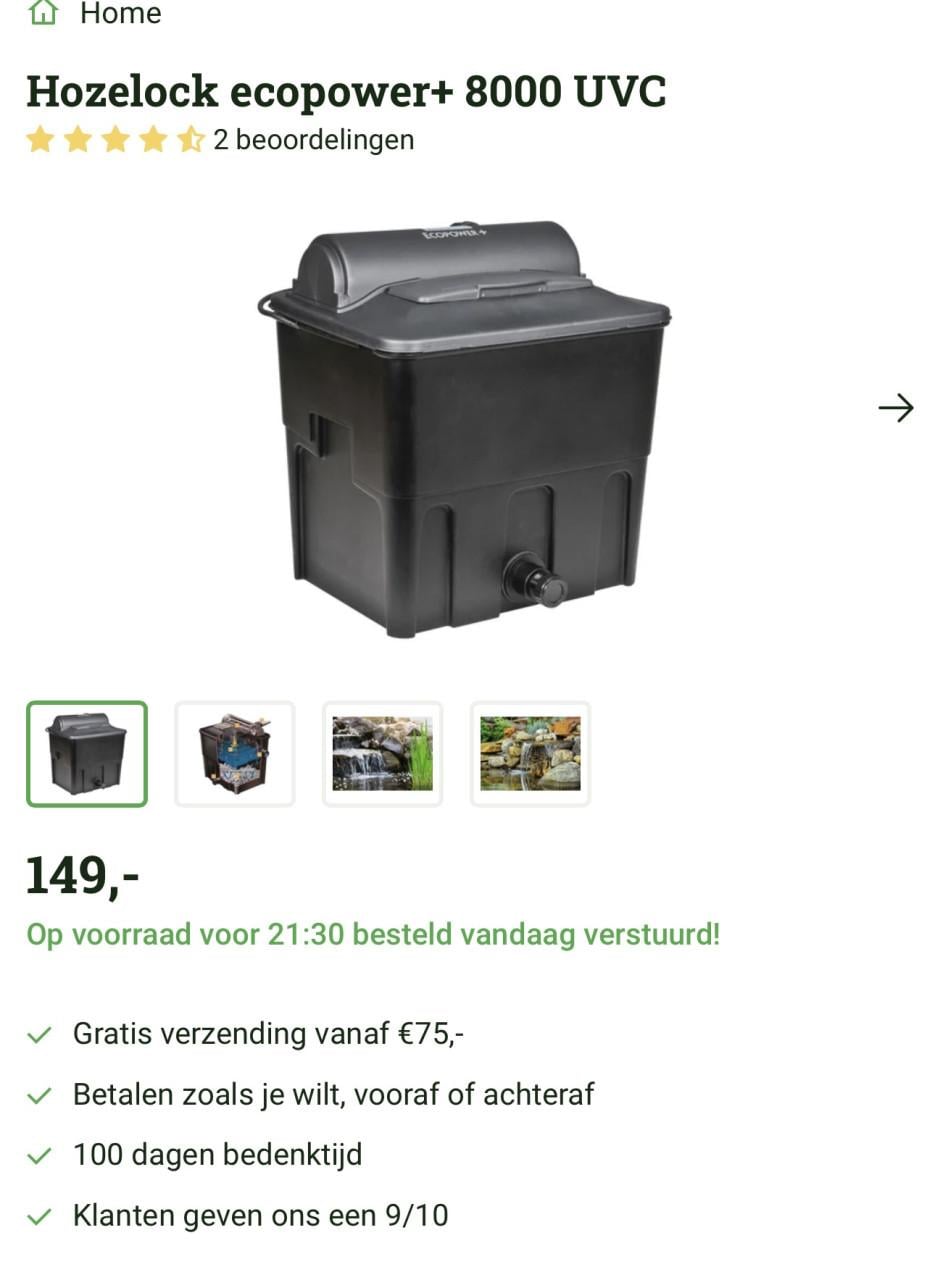 Vijverfilter Ecopowe+ 8000 liter