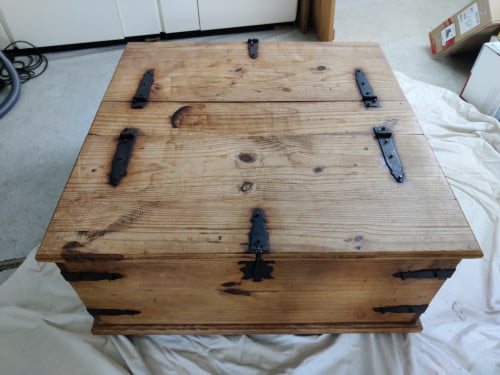 Houten opbergkist