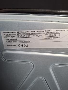 Siemens inductie kookplaat