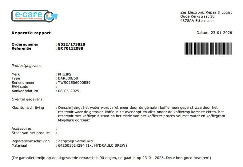 Philips Baristina – BAR300/60 – Zo goed als nieuw