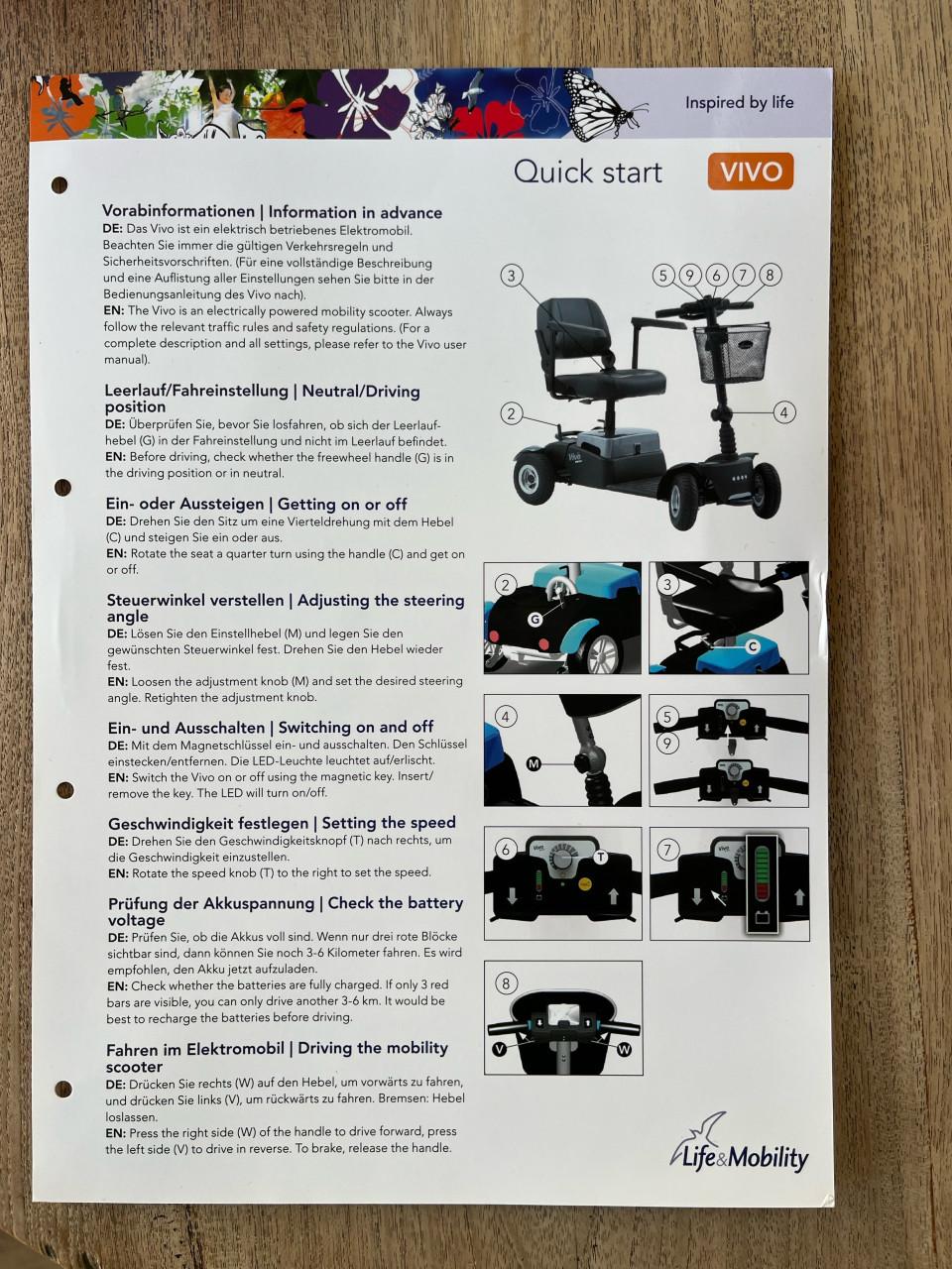 Scootmobiel inklapbaar Vivo