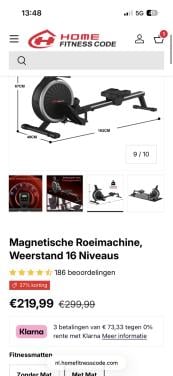 Magnetische Roeimachine Weerstand Niveaus nieuw in doos