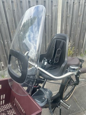 Bobike fietsstoeltje + windscherm zwart