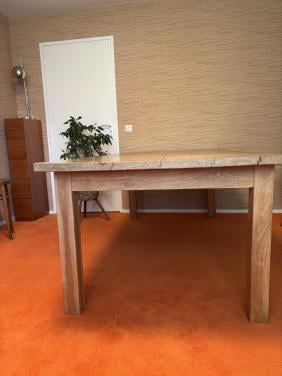 Massief houten eettafel 220x100