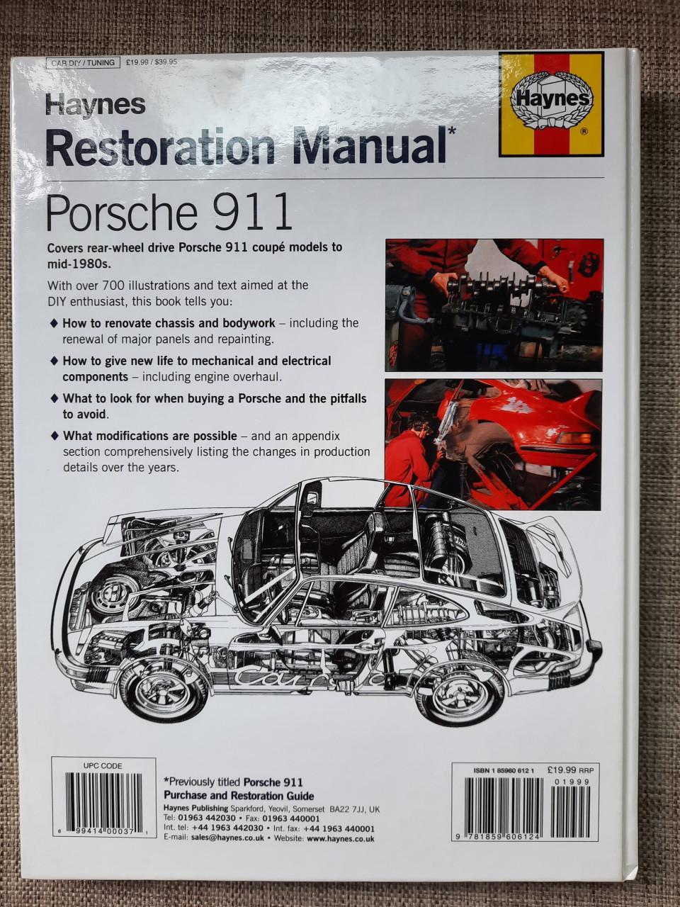 Porsche 911 restoration manual haynes