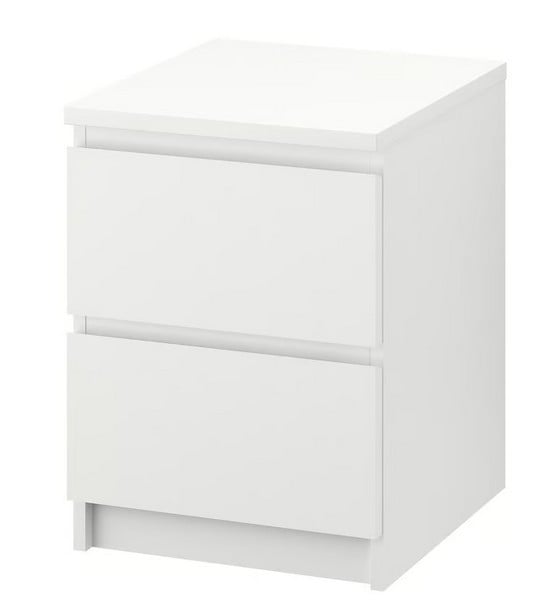 Ikea Malm Ladekast Met 2 Lades, Wit, 40x55 Cm