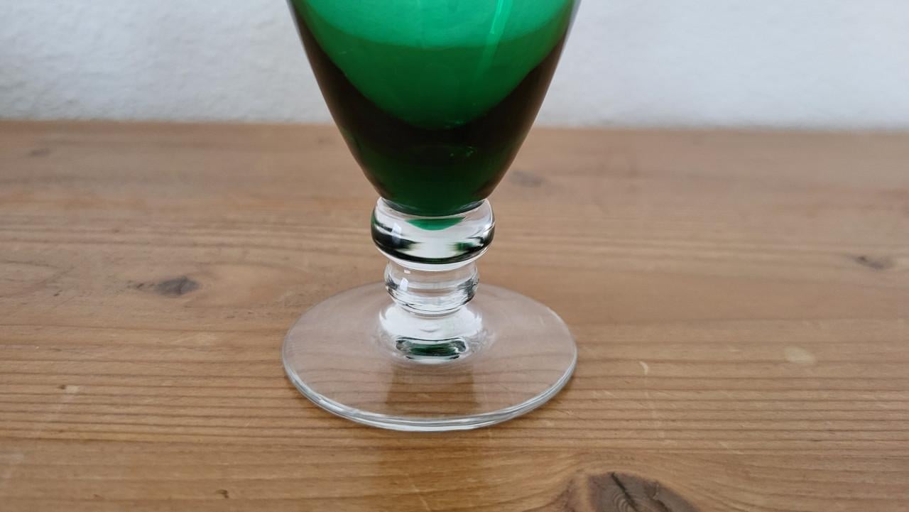 Vintage glas groene kelk