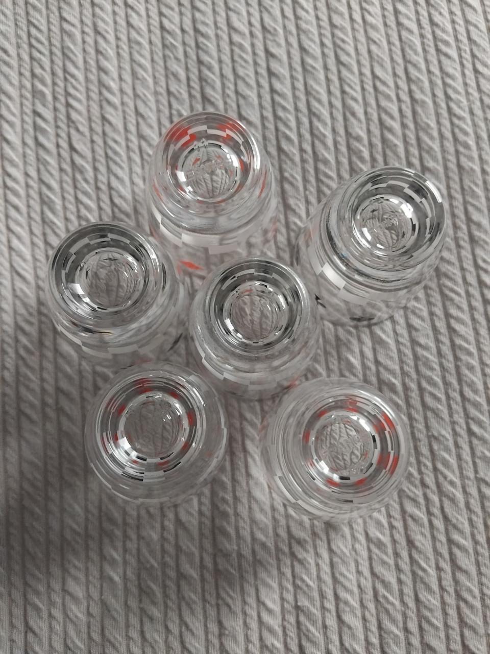 Vintage Borrelglaasjes Speelkaartmotief