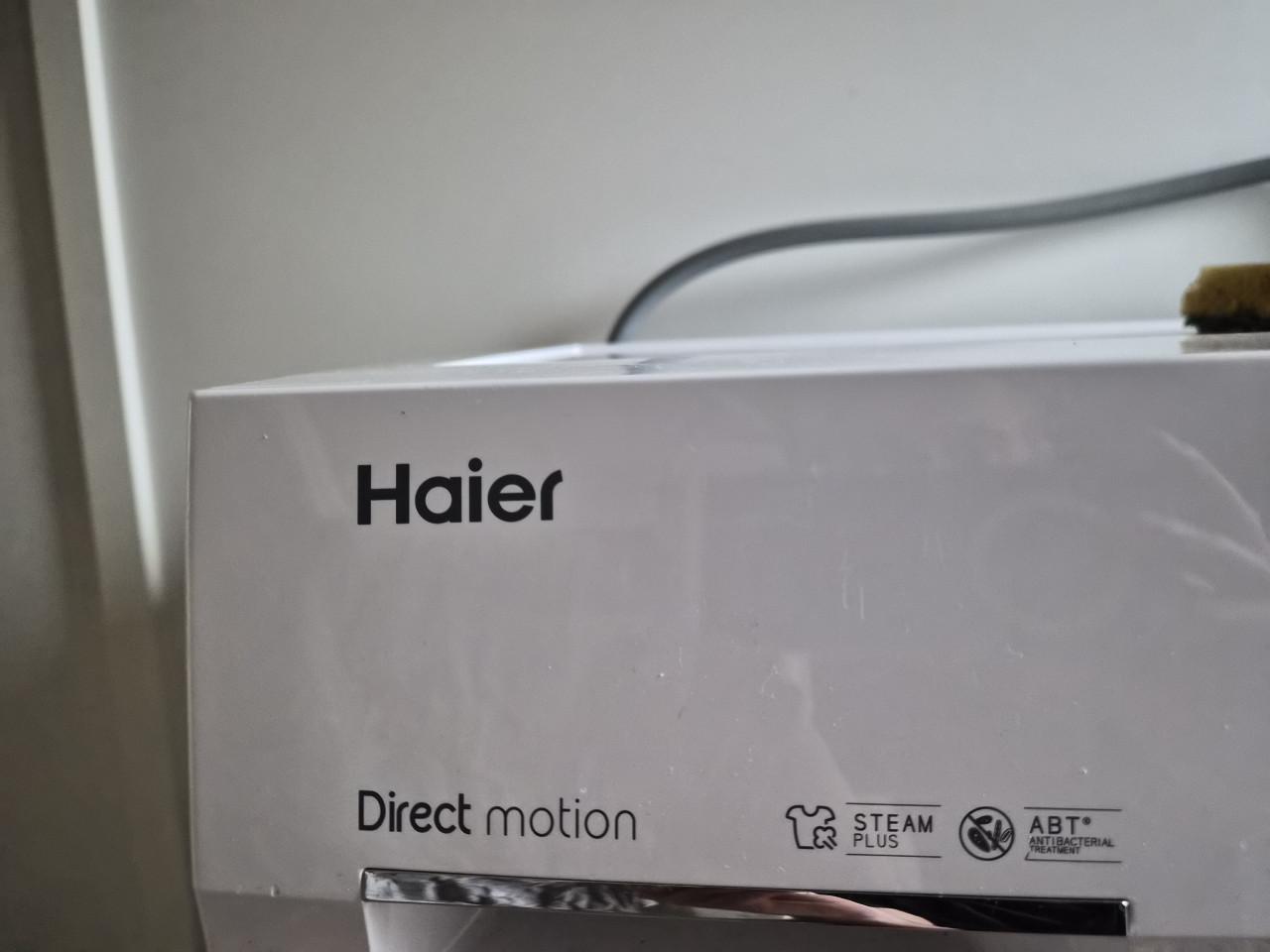 Wasmachine Haier HW70-B14636N met stoomfunctie.Erg stil+weinig ruimte nodig