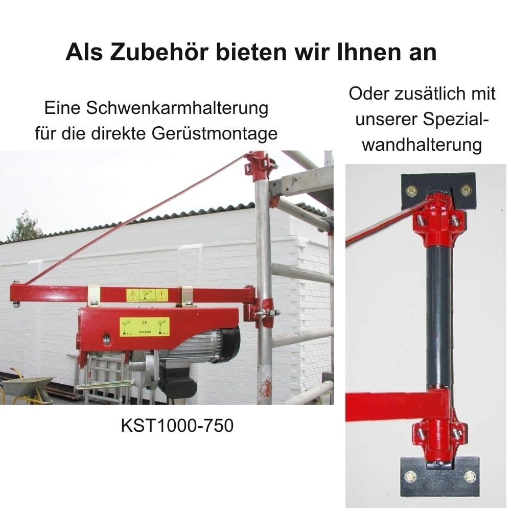 Elektrische takel, bouwtakel, lier, kraan, hijstakel 1000kg / 18M kabel
