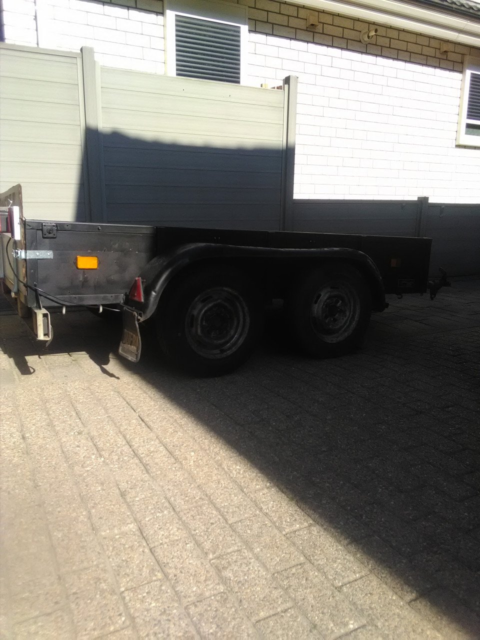 Dubbelas aanhanger ongeremd