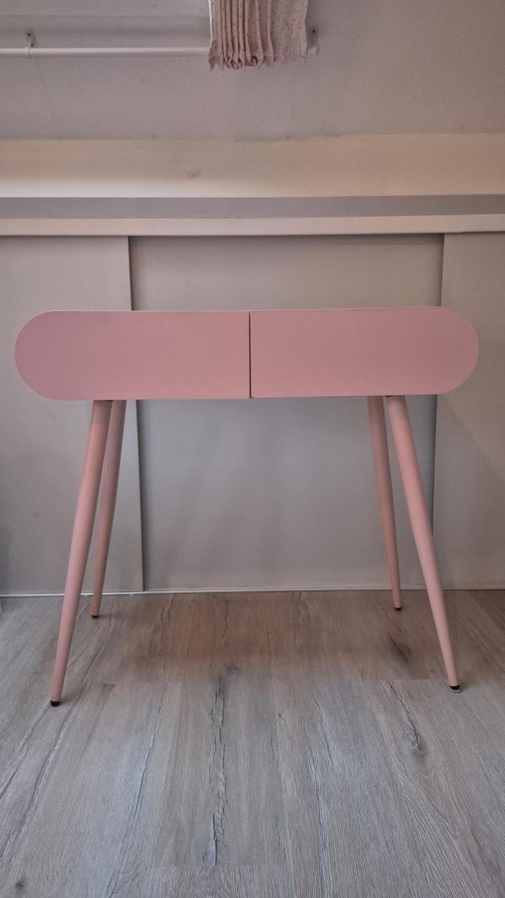 Kaptafel/sidetable/bureau roze