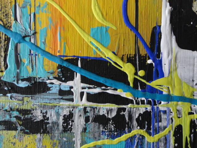 " Abstract World " Acrylschilderij van Larissa Chupakhina